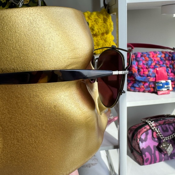 Dior Technologic Orange Mirrored Aviator Sunglasses 🍊 - Picture 3 of 8